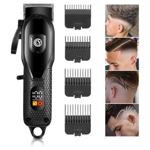 Nouvelle Tondeuse Électrique Rétro Design pour Cheveux « Oil-head », Rechargeable USB, Forme en T, Idéale pour Barbiers et Salons de Coiffure