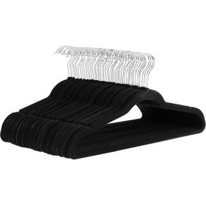 TodyJeyHo 50 pièces de porte-couche en velours noir antidérapant – Organisateurs de placards élégants et économes en espace