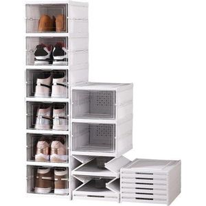 Meuble Rangement Chaussures Pliable 6 Niveaux – Boîte à Chaussures Transparent & Anti-Poussière
