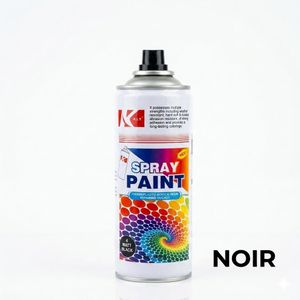 Peinture Spray KLY Noir Mat (Matt Black) - Résine Acrylique Thermoplastique - Séchage Ultra-Rapide & Haute Adhérence - Protection Durable Contre les Intempéries - Idéal pour Auto, Moto et Déco