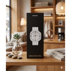 Samsung Galaxy Watch Ultra 47 mm Titane Boîtier gris Bande blanche LTE