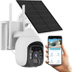 Caméra de surveillance Avec panneau solaire Avec PTZ à 1 Objectif qui prend PUCE 4G