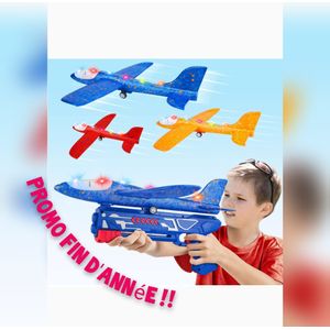AVION 3D LED Avec Pistolet Catapulte