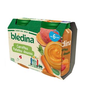 Blédina - Petit pot bébé dès 6 mois purée de carottes jambon BLEDINA