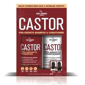 Shampoing et après-shampoing Hair Chemist Castor Pro-Growth (1 L) et après-shampoing (1 L)