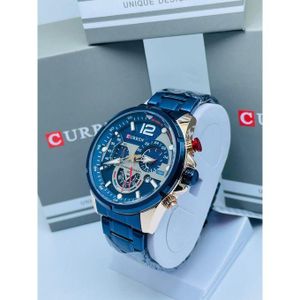 Curren  Montre Homme De Luxe Font Bleu