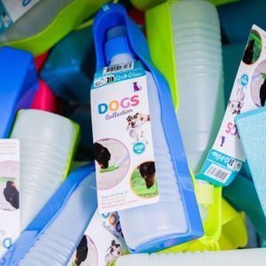 1 Gourde de Voyage Portable 450ml avec Abreuvoir Intégré pour Chien, chat,