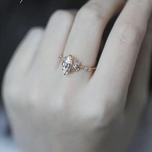 Gm Bague de fiançailles llplaqué Or