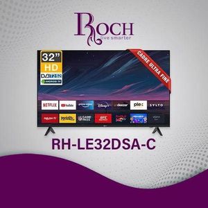 Roch TV LED 32 Pouces WIFI - HD-USB-Décodeur Intégré-24 Mois Garantie