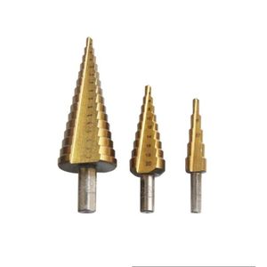 Jeu de forets hélicoïdaux 3 pièces, titane, tige ronde, outil de perçage de trous, noyau, outils pour le travail du bois, forets pour métaux durs Meche pour perceuses visseuses