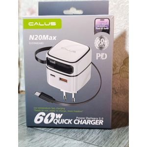 CALUS Chargeur N20Max - 60W GaN Power Delivery 3.0 TYPE-C