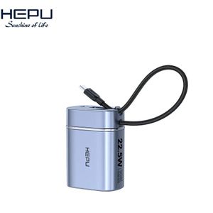Hepu Mini Power Bank 10000mAh Charge Rapide 22W Hp-A37 Bleu - Type-C Samsung Xiaomi Tecno Iphone 15 Etc