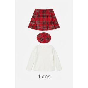 jupe écossais avec haut steach et chapeau