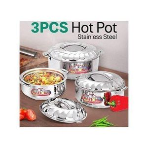 Lot de 3 soupières casseroles en acier inoxydable