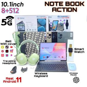 Idino tablette éducative notebook Action dotée d'une capacité de 08 Go RAM et 512 Go de stockage (10,1 pouces tactile, Android et double sim)