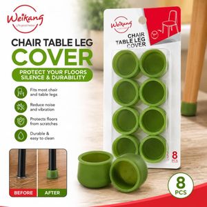 Lot de 8 Embouts de Protection en Silicone pour Pieds de Chaise et Table - Antidérapant et Silencieux