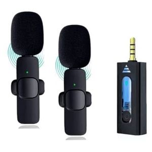 BALILA Micro Cravate sans Fil pour Android Smartphone,Camera - Rechargeable  UHF Microphone sans Fil Système avec 1 émetteurs et 1 Récepteur pour