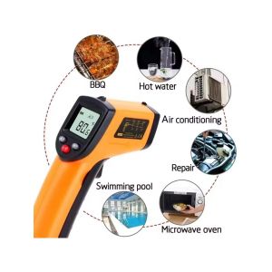 Thermomètre infrarouge numérique, portable, détecteur de température sans contact, thermomètre à haute température, thermomètre laser industriel