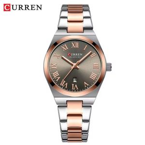 Curren Montre inoxydable fond Marron