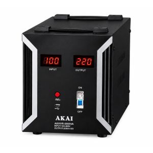 AKAI AKHVR-5000VA – Régulateur Automatique de Tension Numérique 5000VA avec Protection Complète