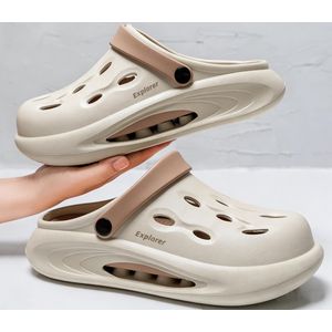 Oraimo GuardWalk Cloud-Soft Thick Sole Holes Shoes Beige
