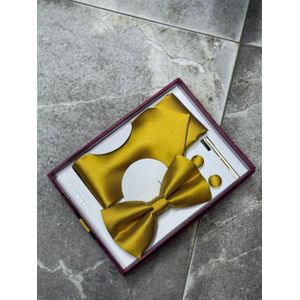 Coffret Noeud Papillon + cravate + bouton de manchette + pochette