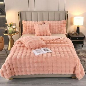 Belle Draps Peluche de Luxe avec 2 Taies d’Oreiller