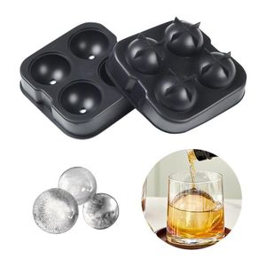 Moule à glaçons domestique en silicone à 4 trous et 4 boules, vente chaude sur Amazon