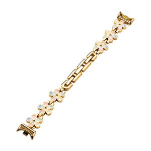 For Xiaomi Smart Band 10 / 9 / 8 xDfind Sun Petal Metal Watch Band(Gold)