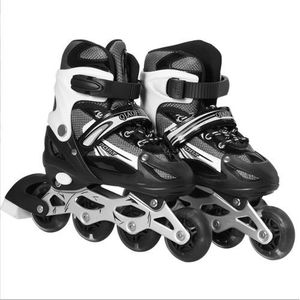 Roller Enfant Fille Patin a Roulette Fille Rollers Quad Avec 8 Roues  Lumineuses