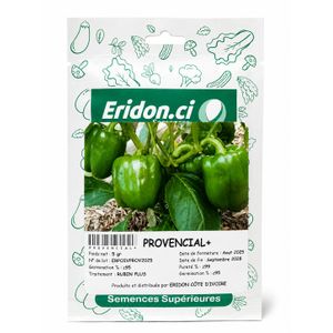 PROVENCIAL+ – Semences de Poivron Vert – 5 g
