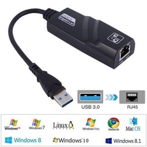 ADAPTATEUR USB 3.0 VERS ETHERNET RJ45 – CONNEXION FILAIRE UNIVERSEL  8,500 FCFA