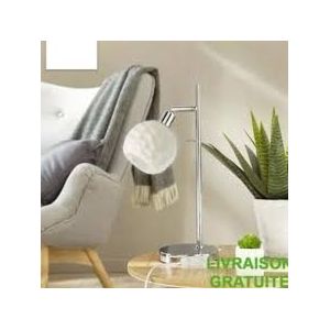 Lampe À Poser Inspire Avec Ampoule G9 Incluse - Haut 38Cm - Diam 13Cm - Garantie 2 Ans - Inox Brossé