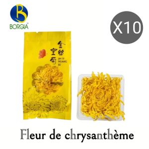 10 fleurs de chrysanthèmes séchées
