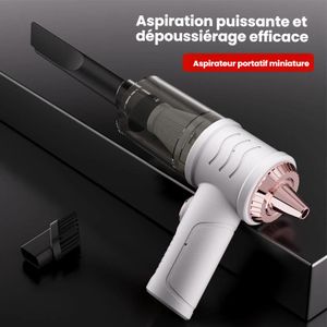 Aspirateur Sans Fil 2-en-1 Voiture & Maison,Aspiration Puissante & Soufflage,Appareil de Nettoyage Rechargeable à Bas Bruit