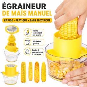 Égreneuse manuelle de maïs avec récipient récupérateur 