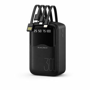 Maches Power Bank 30000 mAh – Charge Rapide – Câbles Intégrés 