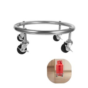 ShebSheb Base mobile pour bouteille de propane, chariot support pour réservoir de gaz propane avec roues, support mobile pour bouteille de gaz pour la consignation et le stockage fixe des cylindres de gaz, base avec frein et roues