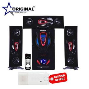 Original Super Power Woofer Système Audio Avec Haut-parleur Multimédia Super Puissant + Clé USB Offerte