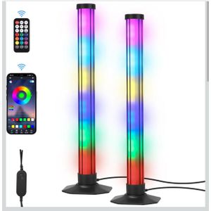 Light Bar, Synchronisation Musicale RGB, Lampe Gaming avec Télécommande, Rétroéclairage de Jeux TV à Couleurs Changeantes, Adapté Aux Jeux, Aux Images, Aux Ordinateurs et à la Décoration des Pièces