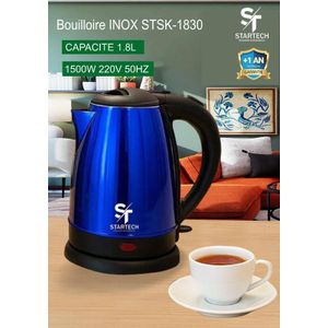STARTECH Bouilloire Electrique Stsk-1830 – 1,8L - Bleu - Garantie 12 Mois