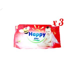 Un Pack De 3 Paquets De Lingettes 80 Pcs Pour Bébé