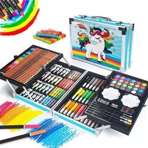 Ensemble De Stylos Aquarelle 145 Pièces, Kit De Dessin Professionnel, Fournitures D'art Scolaires