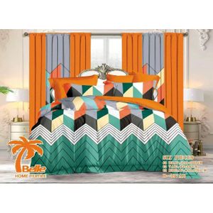 Belle Lot Complet : 2 Draps + 2 Taies + 2 Rideaux – Design Élégant et Confort Assuré