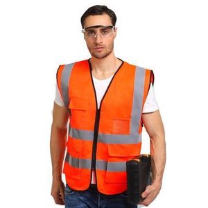 Protection Sécurité Multi-Poches Assainissement Chantier Voirie Trafic Gilet Réfléchissant Gilet
