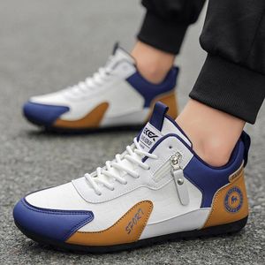 Men Walking Shoes PU Casual Sneakers Spring Waterproof
