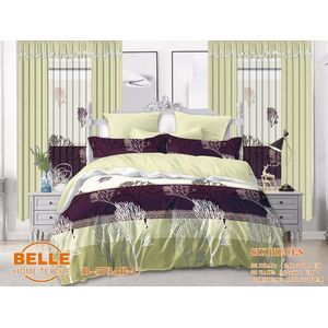 Belle Lot Complet : 2 Draps + 2 Taies + 2 Rideaux – Design Élégant et Confort Assuré