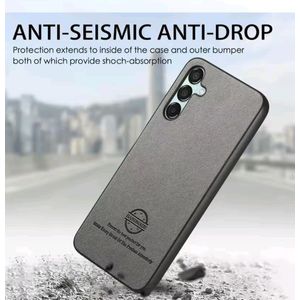 Coque DESIGN PREMIUM POUR SAMSUNG S25+ , AVEC FINITION EN TEXTILE ET COMPATIBILITÉ MAGSAFE CHARGE SANS FIL ( Couleur Gris) 