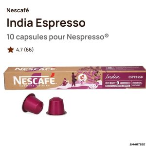 Espresso Nescafé India  ( intensité 9) 10 capsules pour Nespresso