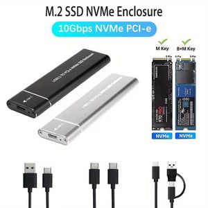 Boîtier Externe Portable en Aluminium USB3.1 Type-C pour Disques M.2, SSD  (2230, 2242, 2260, 2280)